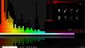 Desktop running Custom Rainbow Visualizer (Wallpaper Engine) + music